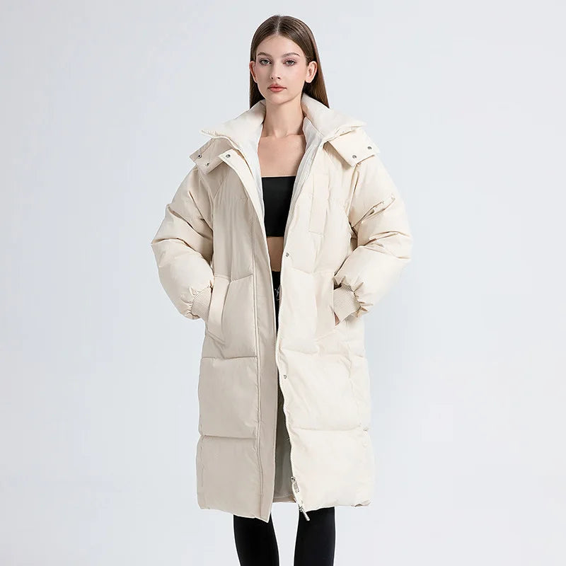 Europe and America Winter Clothing New Down Cotton Jacket Temperament Hooded Fashion Breadcoat Coat Short New Trendy Style