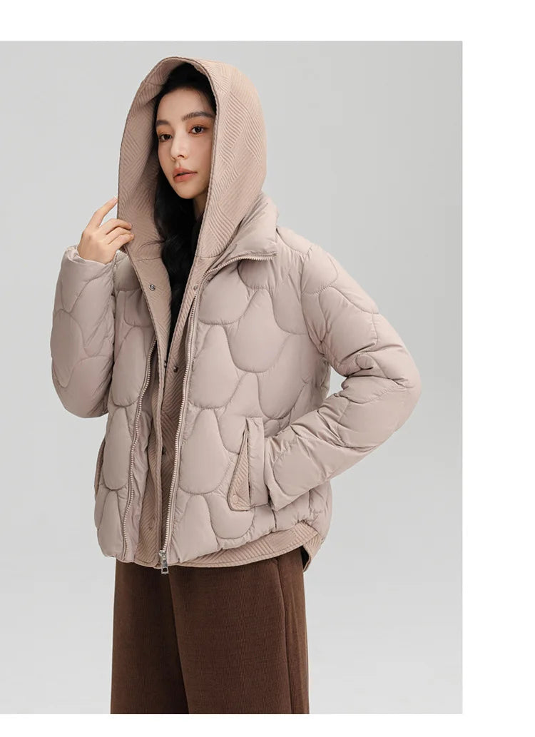 2025 New Winter Jacket Women Warm Parkas Female Long Sve Thick Loose Casual Cotton Padded Jackets Hooded Outwear Ladies