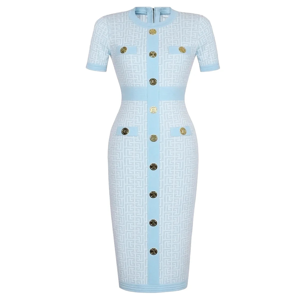 Office Lady Dress O Neck Knitted Sleeveless Single Breasted Chic Elastic Waist Slim High Quality Knitted Dresses Female