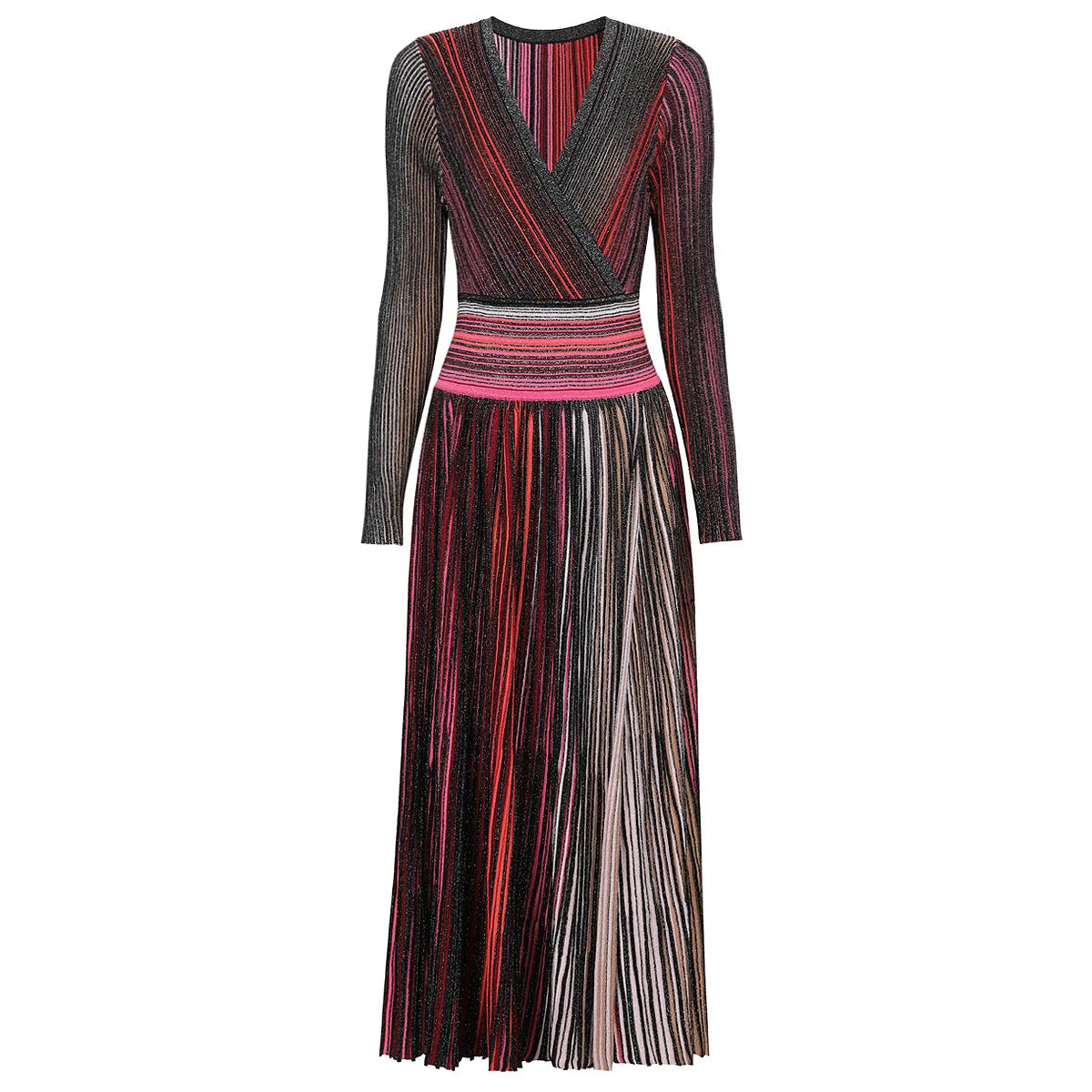 2025 Summer Women's Long Dress Knitted Colorful Stretch Corset Elegant Ladies Tight Skirt Y2k New High Quality Party Split Skirt